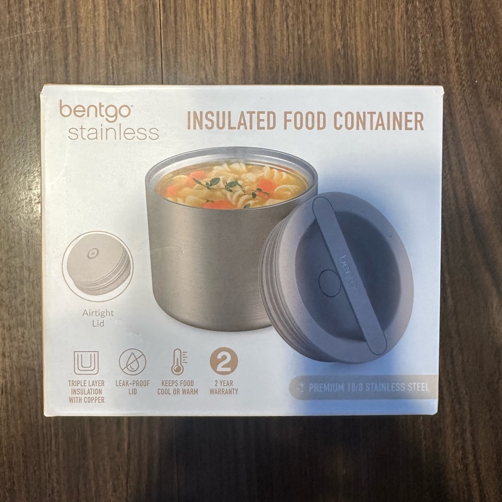Bentgo Stainless Steel Insulated Food Container - Gray